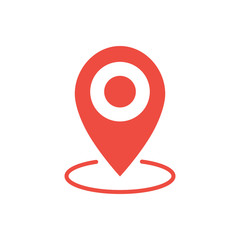 Map pointer icon. GPS location symbol. Flat design style.