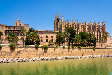 The Cathedral of Santa Maria of Palma in Mallorca, Balearic Islands, Spain