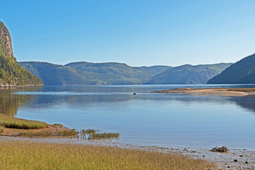 A view across Baie Eternité (Eternity Bay) with Saguenay Fjord in the background.
