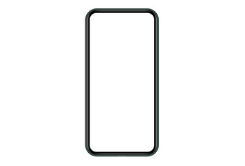 Modern Smartphone.  Mock up mobile  phone with blank white screen. Illustration for app, web, design.