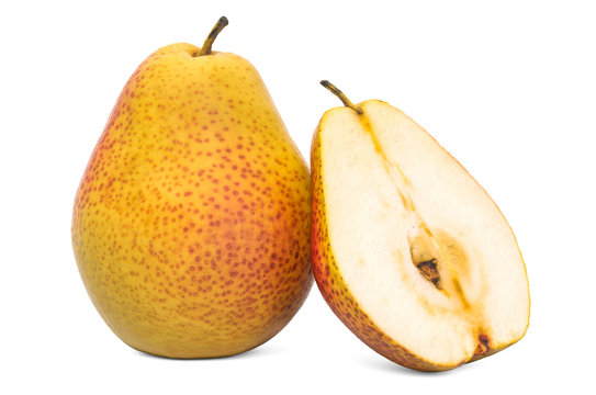 Pear 3d rendering with realistic texture
