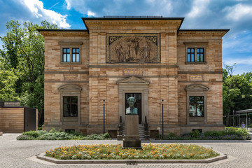 Fototapeta na wymiar Exterior view of the Wahnfried, villa of Wagner in Bayreuth, Bavaria