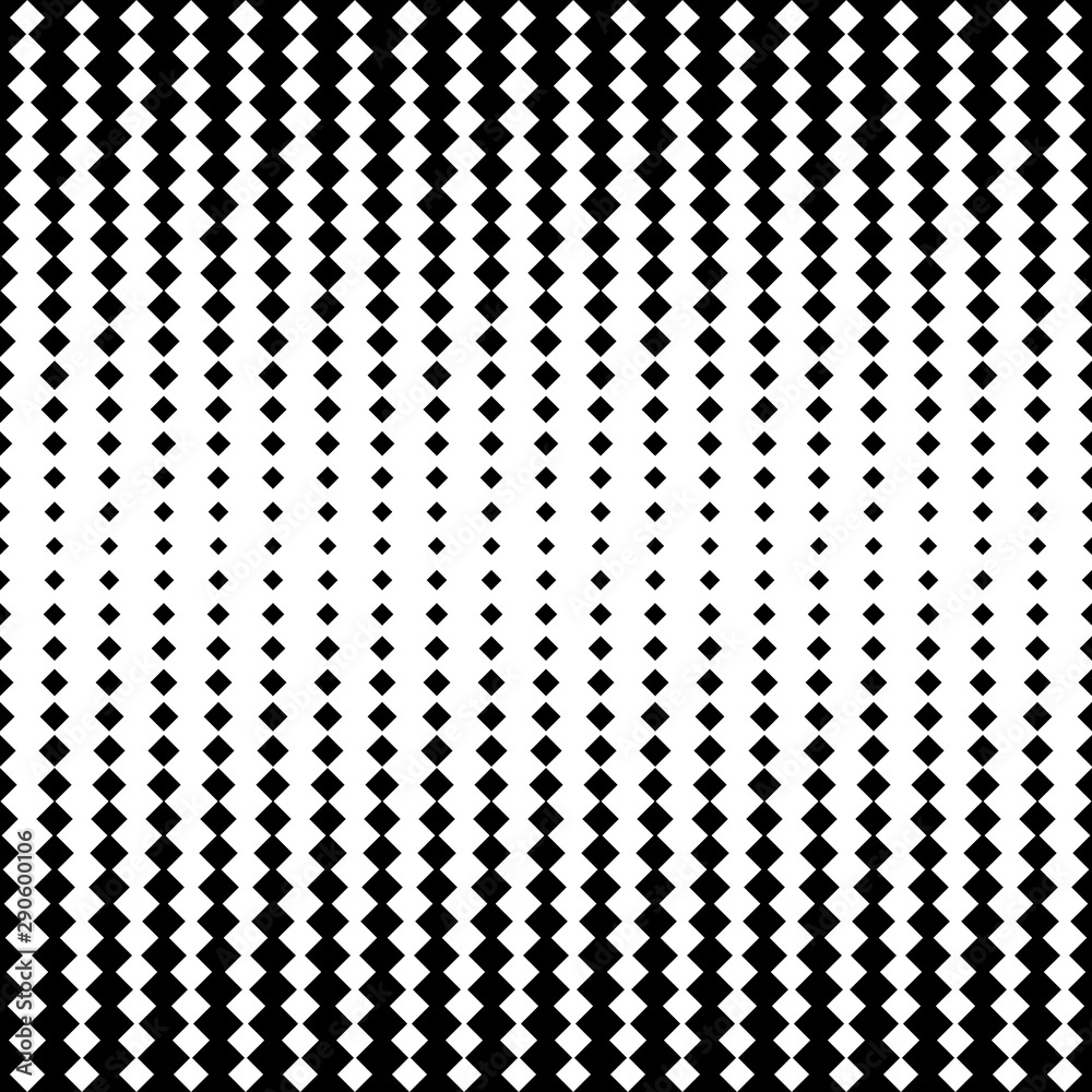 Leinwandbilder Vector seamless pattern. Modern stylish texture. Monochrome grid with thickness which changing towards the center