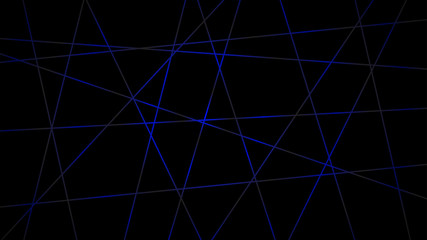 Abstract dark background of intersecting lines in blue colors