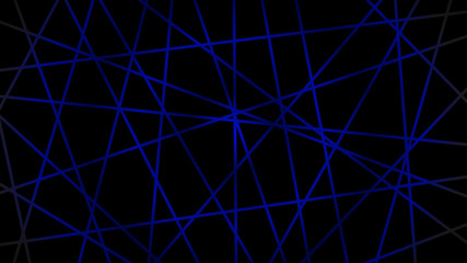 Abstract dark background of intersecting lines in blue colors