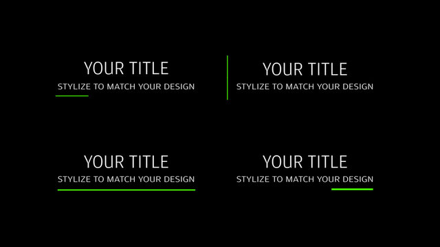 Universal Clean & Minimal Titles