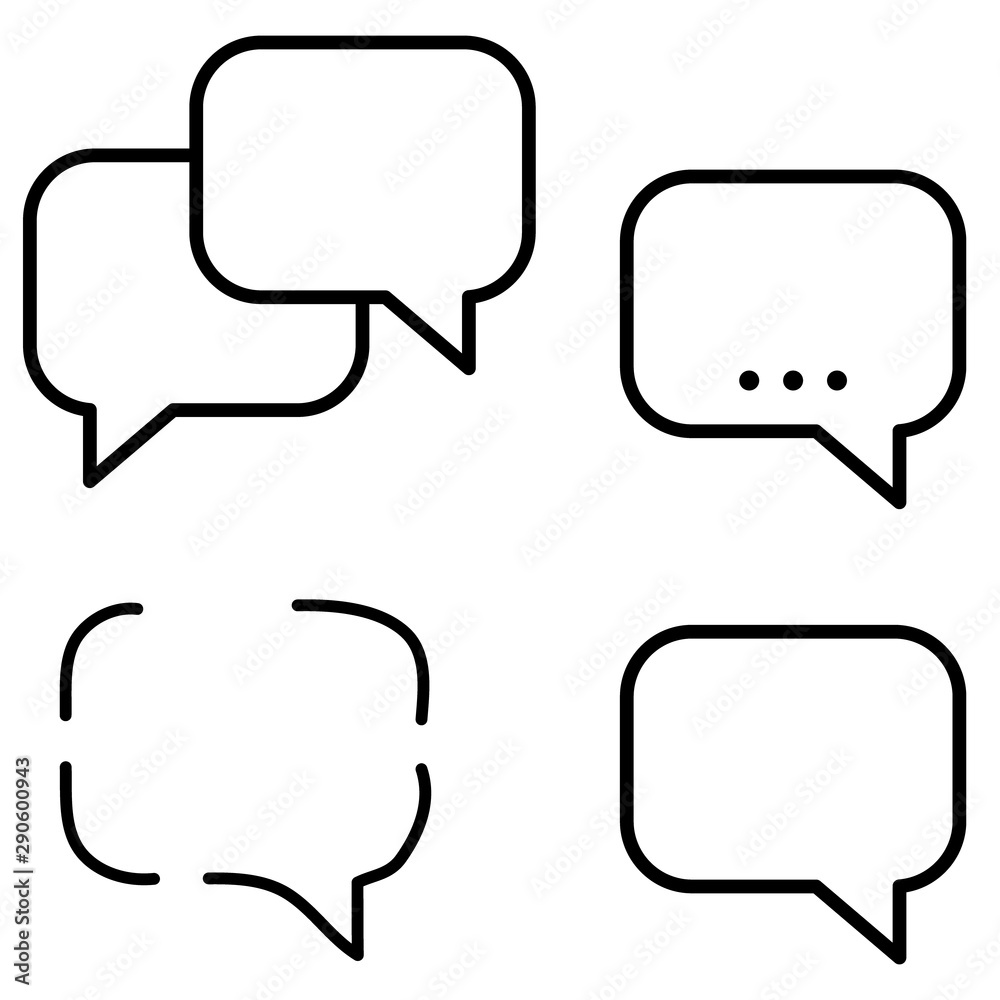 Aufkleber speech bubble icon. speech bubble set. speech bubble vector illustration design