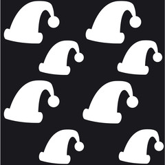 Red Santa hat, vector illustration