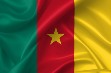 Naklejka premium flag of cameroon