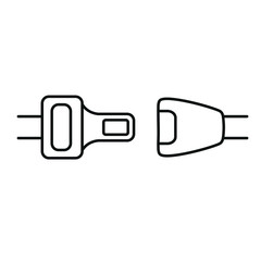 seat belt icon. vector logo