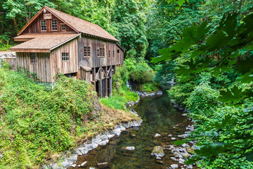 USA, Washington State, Woodland. Cedar Creek Grist Mill, near Vancouver, Washington.