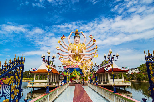 Wat Plai Laem. The Many-Armed Buddha. Thailand. Samui. Gulf of Thailand.