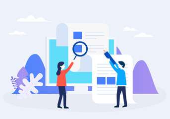 Vector illustration concept for web banner, business presentation.