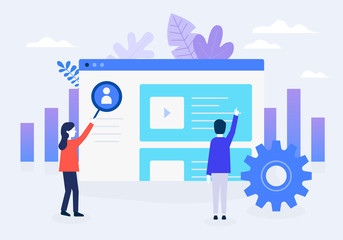 Vector illustration concept for web banner, business presentation.