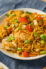 Homemade Japanese Chicken Yakisoba Noodles