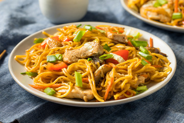 Homemade Japanese Chicken Yakisoba Noodles