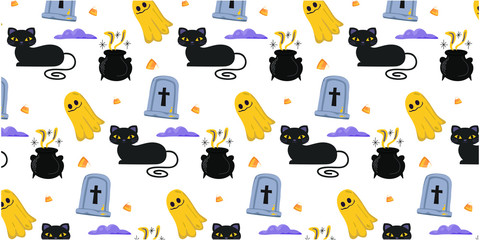 halloween halloween halloween graphics background pattern October 31st have a scary day trick or treat horror theme dark tones cartoon characters kids