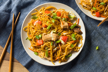 Homemade Japanese Chicken Yakisoba Noodles