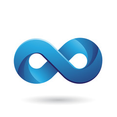 Infinity Symbol with Blue Color Tints Illustration