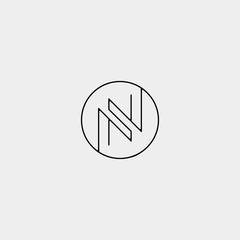 Letter N NN Z ZZ Monogram Logo Design Minimal Icon