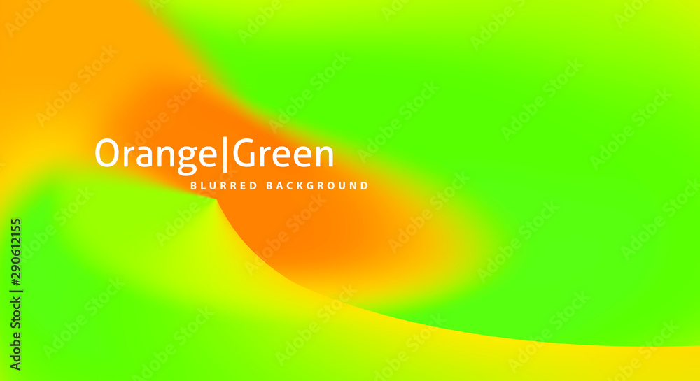 Leinwandbilder smooth background with gradient from orange to bright green. vector graphics