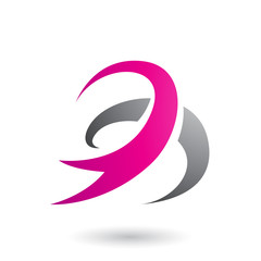 Magenta Abstract Wind and Twister Shape Illustration