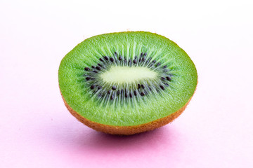 Kiwi fruit isolated. Green fresh kiwifruit. Organic nutrition co