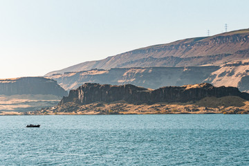 View of the Washington state side of the Columbia River that borders the state of Oregon
