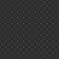 mandala pattern, black and white image, seamless pattern