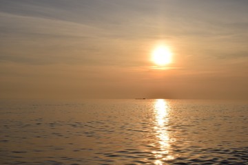 sunset over the sea
