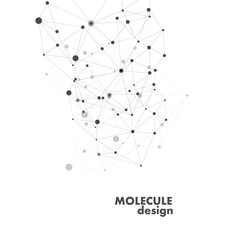 Structure molecule and communication connect lines background