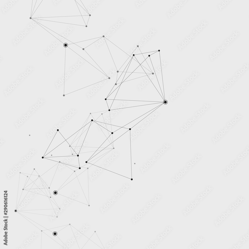 Poster Connection science and technology background. Abstract vector illustration.