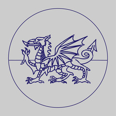 Welsh Dragon Vector illustration eps 10.