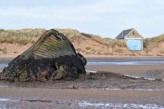 Shipwreck at Newburgh Beach, North-East Scotland