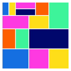 Obraz premium Vector Mood Board & Branding Presentation. Creative Theme Mood Board, Logo Template, Collage Frames with Universal Colour Palette. Picture Display & Montage.