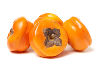 persimmon on white background 