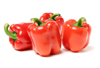 fresh bell pepper (capsicum) on white background