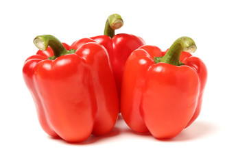 fresh bell pepper (capsicum) on white background