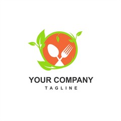 green and fresh food restaurant for keto diet and healthy food company logo and icon