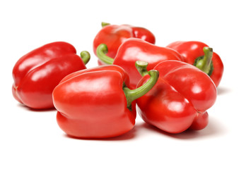 fresh bell pepper (capsicum) on white background