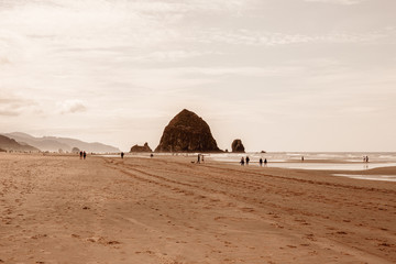 Cannon Beach, Oregon coast: the famous Haystack Rock