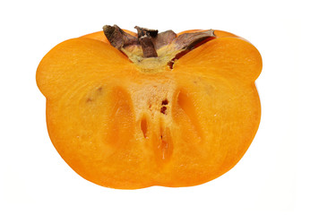 persimmon on white background 