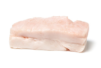 Big piece of fresh fat on white background