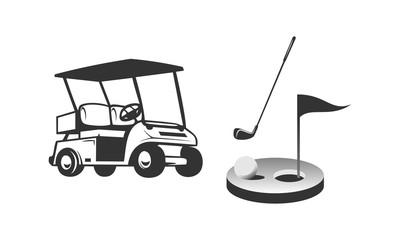 Golf set vector logo