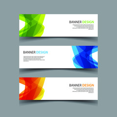 Naklejka premium Vector Abstract design banner web template