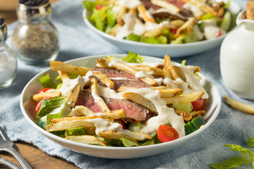 Homemade Pittsburgh Salad with Steak