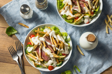 Homemade Pittsburgh Salad with Steak