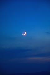 Naklejka na ściany i meble nightly sky with large moon