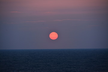 sunset over the sea
