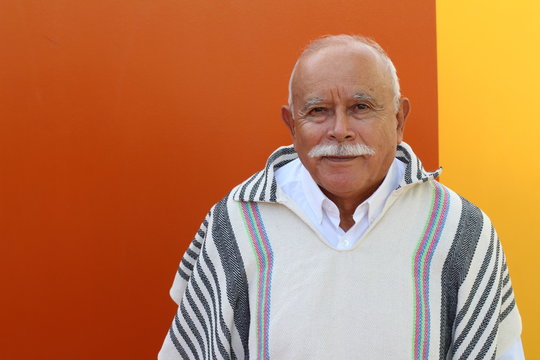 Authentic elder South American man portrait